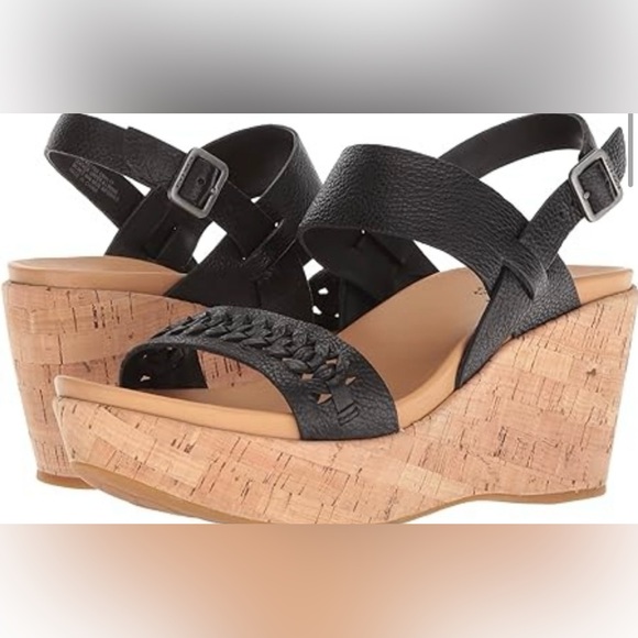 Korkease Womens Austin Braid Sandals Shoes Size 8 Black - Picture 1 of 7